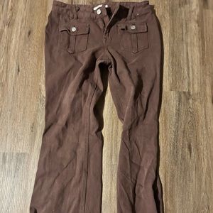 Pacsun brown low rise flair jeans